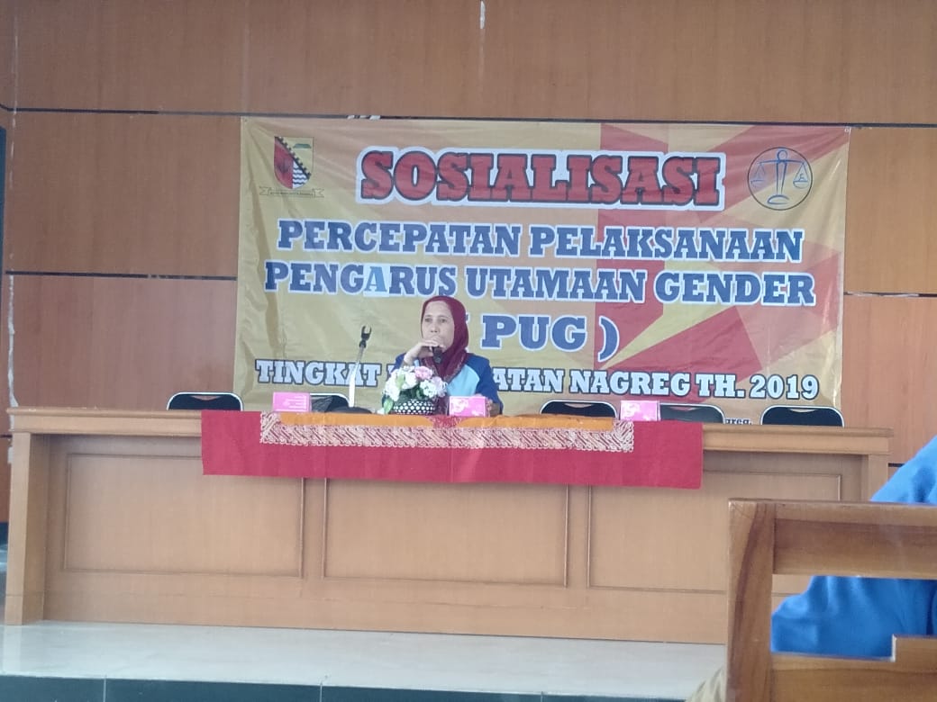 Sosialisasi Percepatan Pelaksanaan Pengarusutamaan Gender (PUG) Tingkat Kecamatan Nagreg Tahun 2019