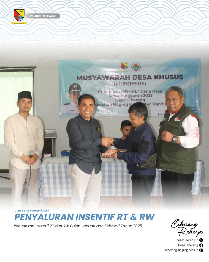 PENYALURAN INSENTIF RT DAN RW BULAN JANUARI & FEBRUARI TAHUN 2025
