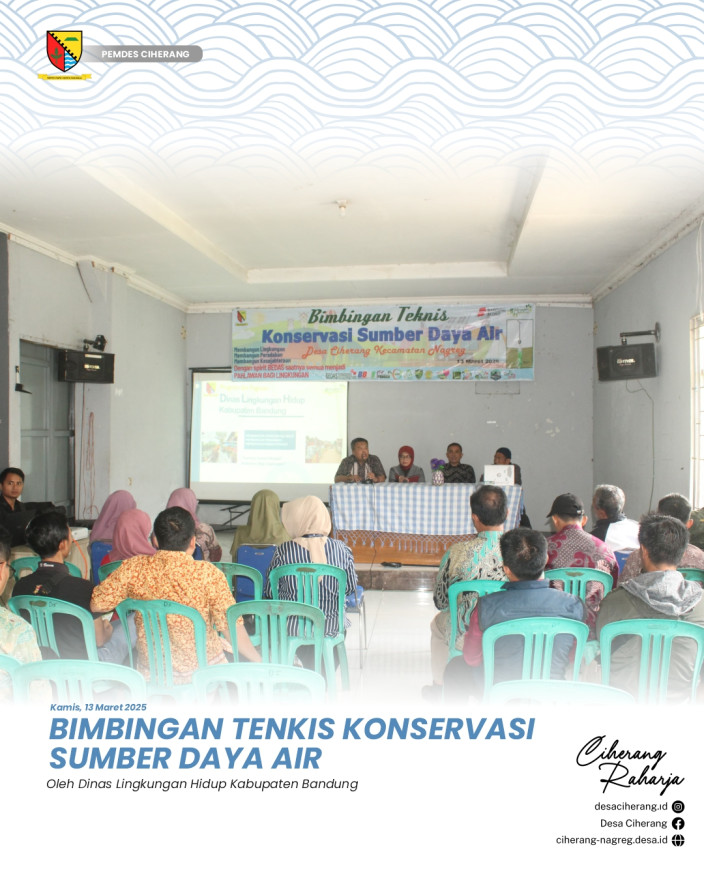 BIMBINGAN TEKNIS : KONSERVASI SUMBER DAYA AIR