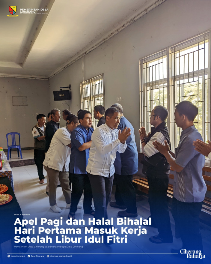 APEL PAGI DAN HALAL BIHALAL HARI PERTAMA MASUK KERJA